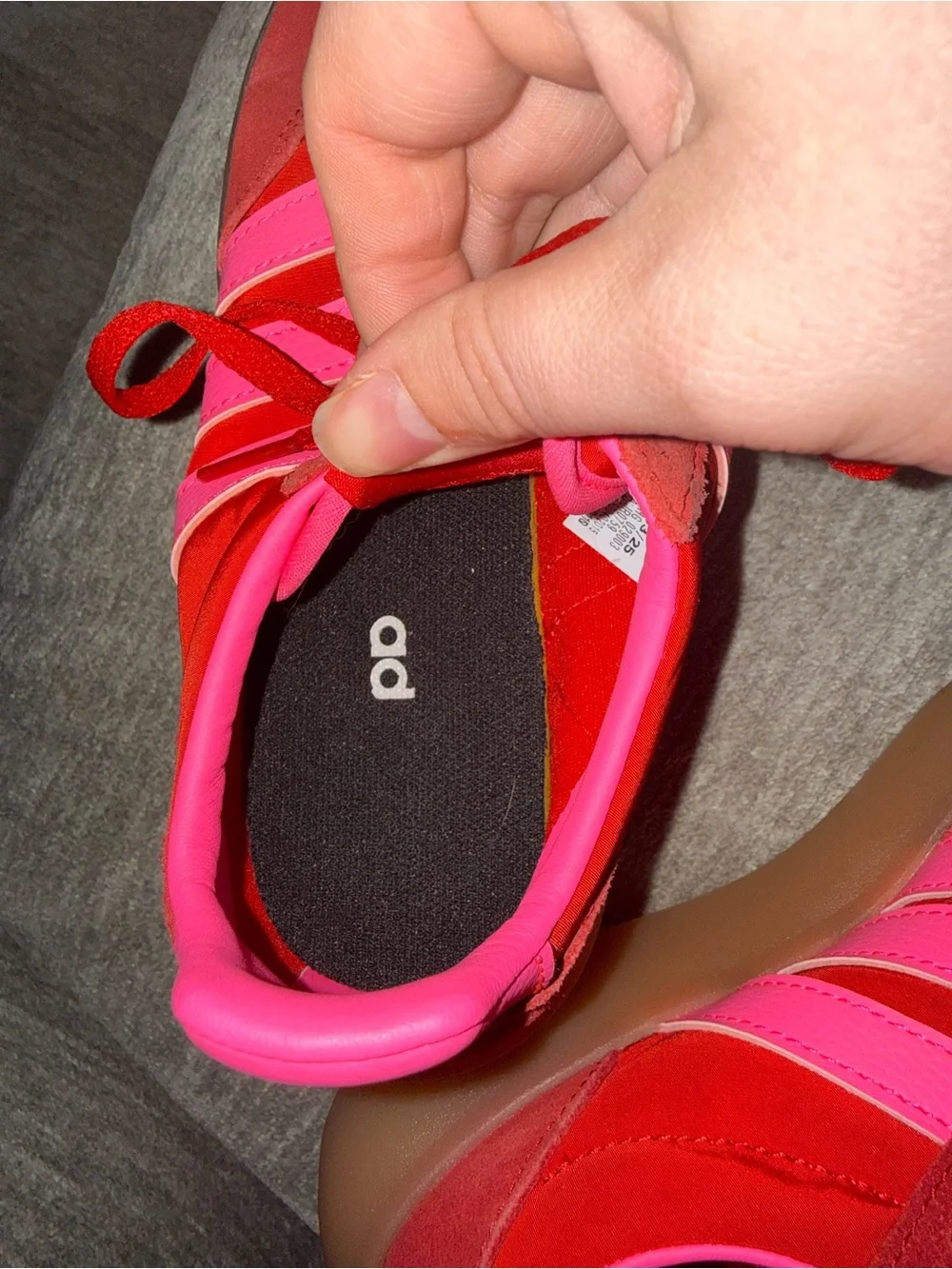 Kids Red & Pink Athletic Adidas Sneakers